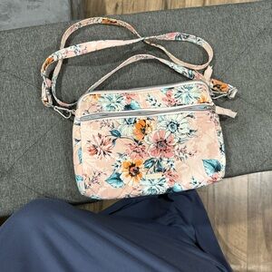 Vera Bradley Floral Crossbody Bag - Pink and Orange